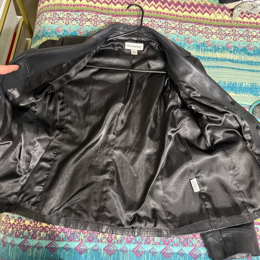 Preston & York Classic Black Genuine 100% Lamb Skin Jacket Women’s size Large - Picture 8 of 9